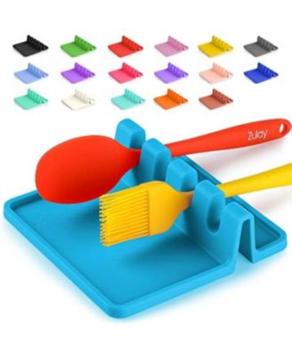 Silicone Utensil Rest with Drip Pad – Holder for Multiple Ladles & Tongs