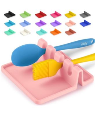Silicone Kitchen Utensil Rest with Drip Pad for Multiple Utensils