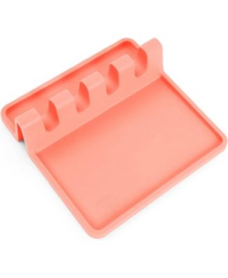 Silicone Kitchen Utensil Rest with Drip Pad for Multiple Utensils