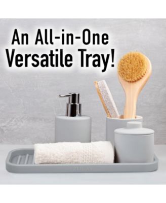 Silicone Sponge Holder for Kitchen Sink - Flexible Multipurpose Soap Tray