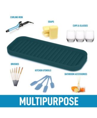 Silicone Sponge Holder for Kitchen Sink - Flexible Multipurpose Soap Tray