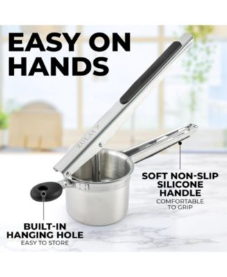 Premium Large 15oz Potato Masher and Ricer Kitchen Tool (3 Discs)