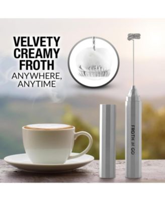 Froth N Go Rechargeable Milk Frother with Case for Lattes