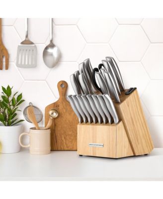 20-Piece Stainless Steel Kitchen Knife Set with Built-in Sharpener