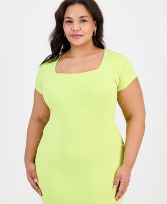 Yellow Body-Con Plus Size Seasonal Dresses | Macy's