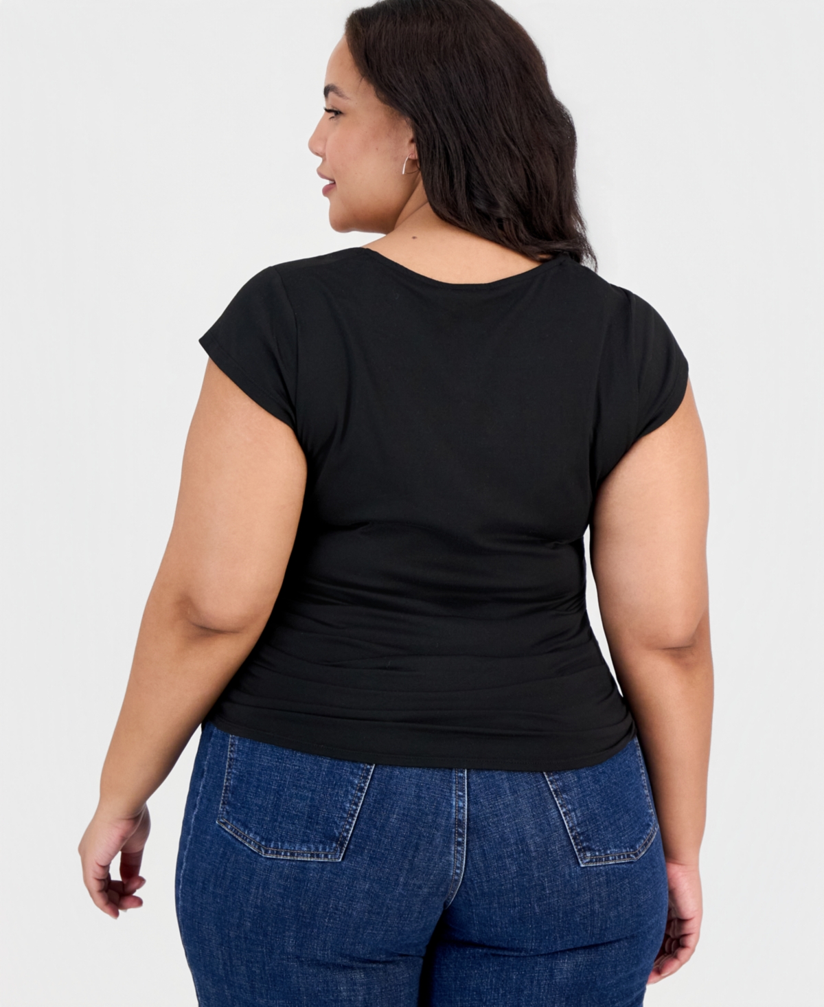 Full Circle Trends Trendy Plus Ruched Top