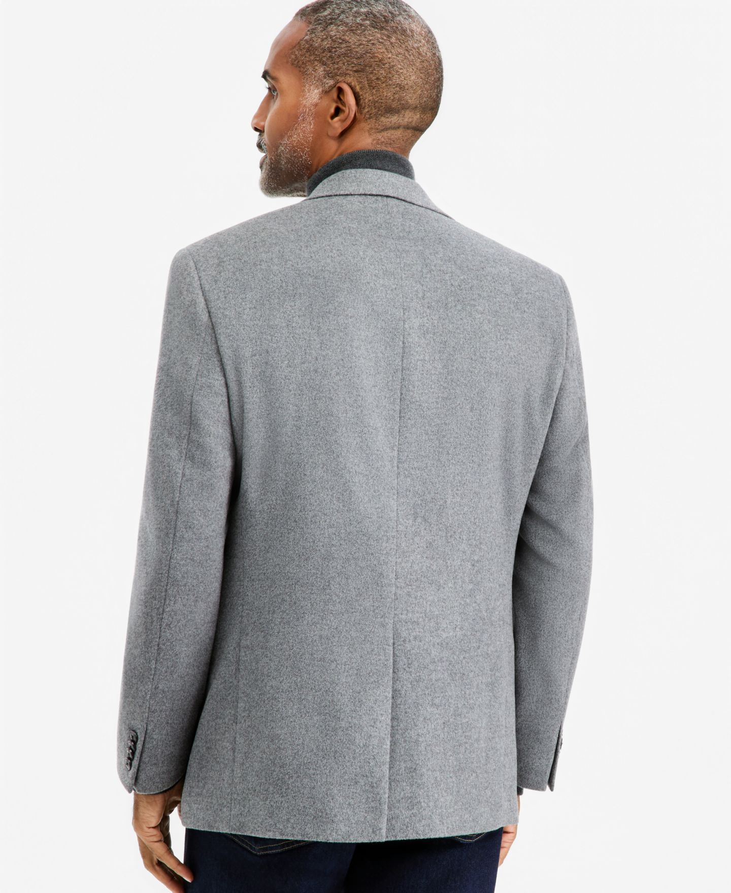 Мужской пиджак Michael Kors Classic-Fit Wool & Silk Blend Luxury Sport Coat, цвет: Серый — фото 4