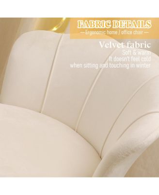 Velvet Office Chair, 360 Swivel Adjustable Height Task Chair