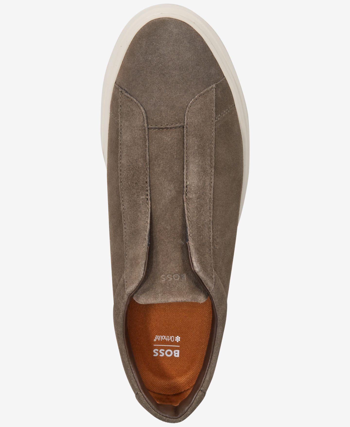 Мужские кроссовки Hugo Boss Kieran Laceless Low-Top, цвет: Бежевый — фото 4