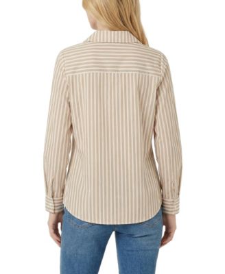 Women's Long-Sleeve Blouse with Chest Pocket