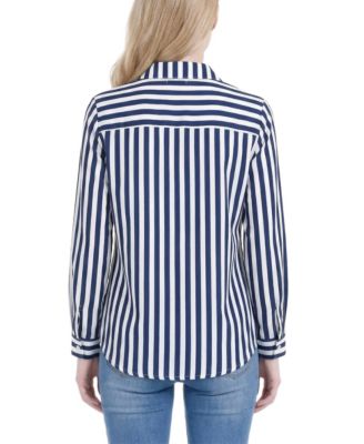 Women's Long-Sleeve Blouse with Chest Pocket