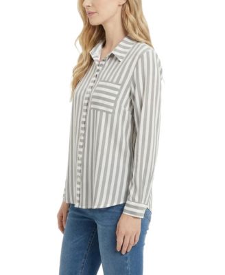 Women's Long-Sleeve Blouse with Chest Pocket