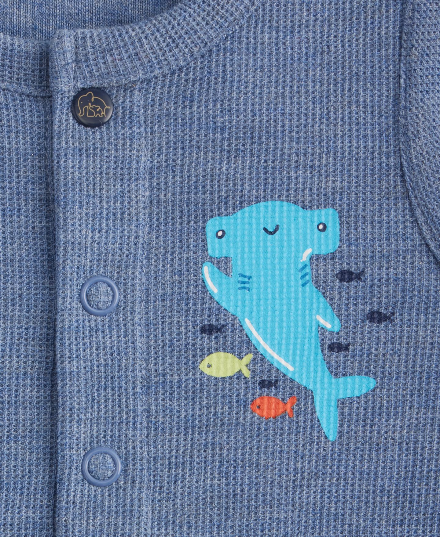 Комбинезон First Impressions Shark Waffle Romper для мальчиков-малышей, цвет: Ягодный синий — фото 2
