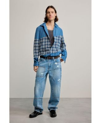 Men's Patch checks shirt