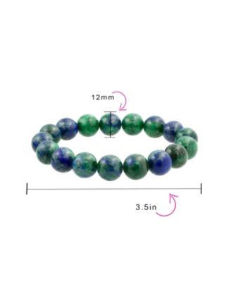 Stackable Natural Stones Multi Color 12MM Ball Bead Strand Stretch Bracelet