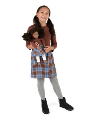 Toddler Girls Matching Doll 100% Cotton Long Sleeve Skirt Dress