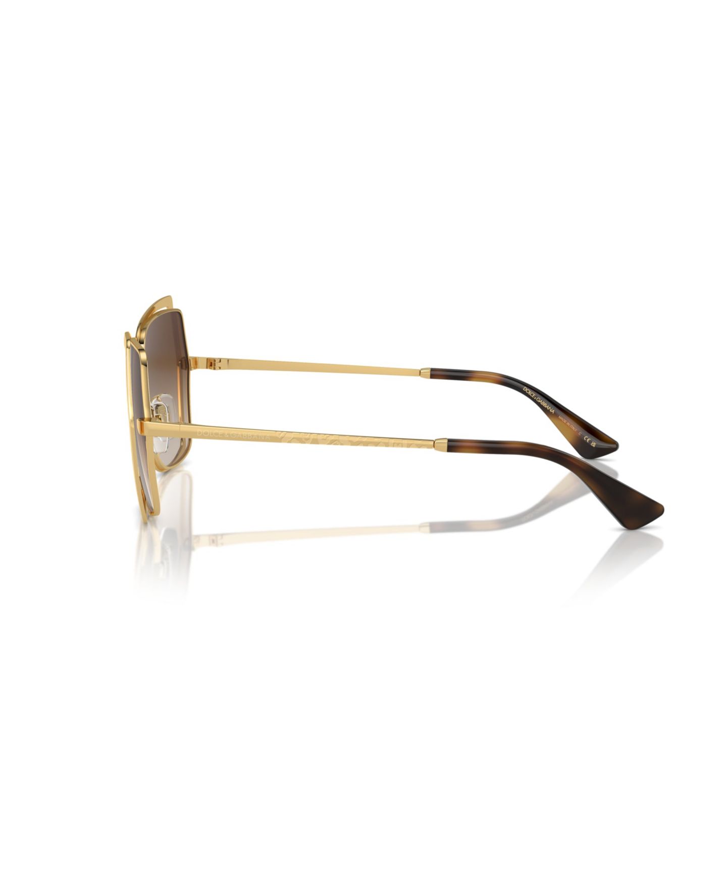 Женские солнцезащитные очки Dolce&Gabbana Butterfly Sunglasses, DG2306, цвет: Золотой — фото 7