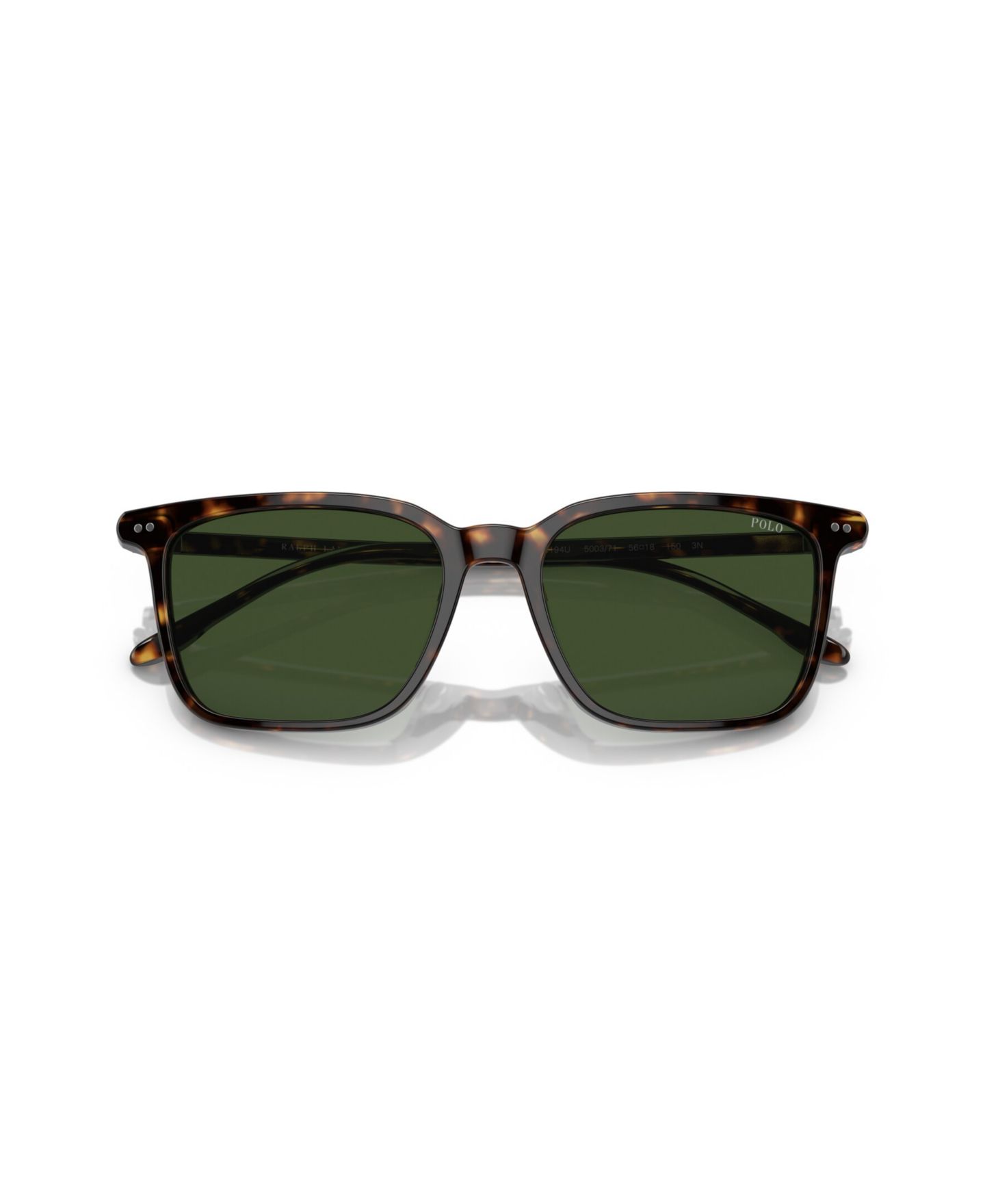 Мужские солнцезащитные очки Polo Ralph Lauren Square Sunglasses, PH4194U, цвет: Блестящий светлый золотой — фото 5