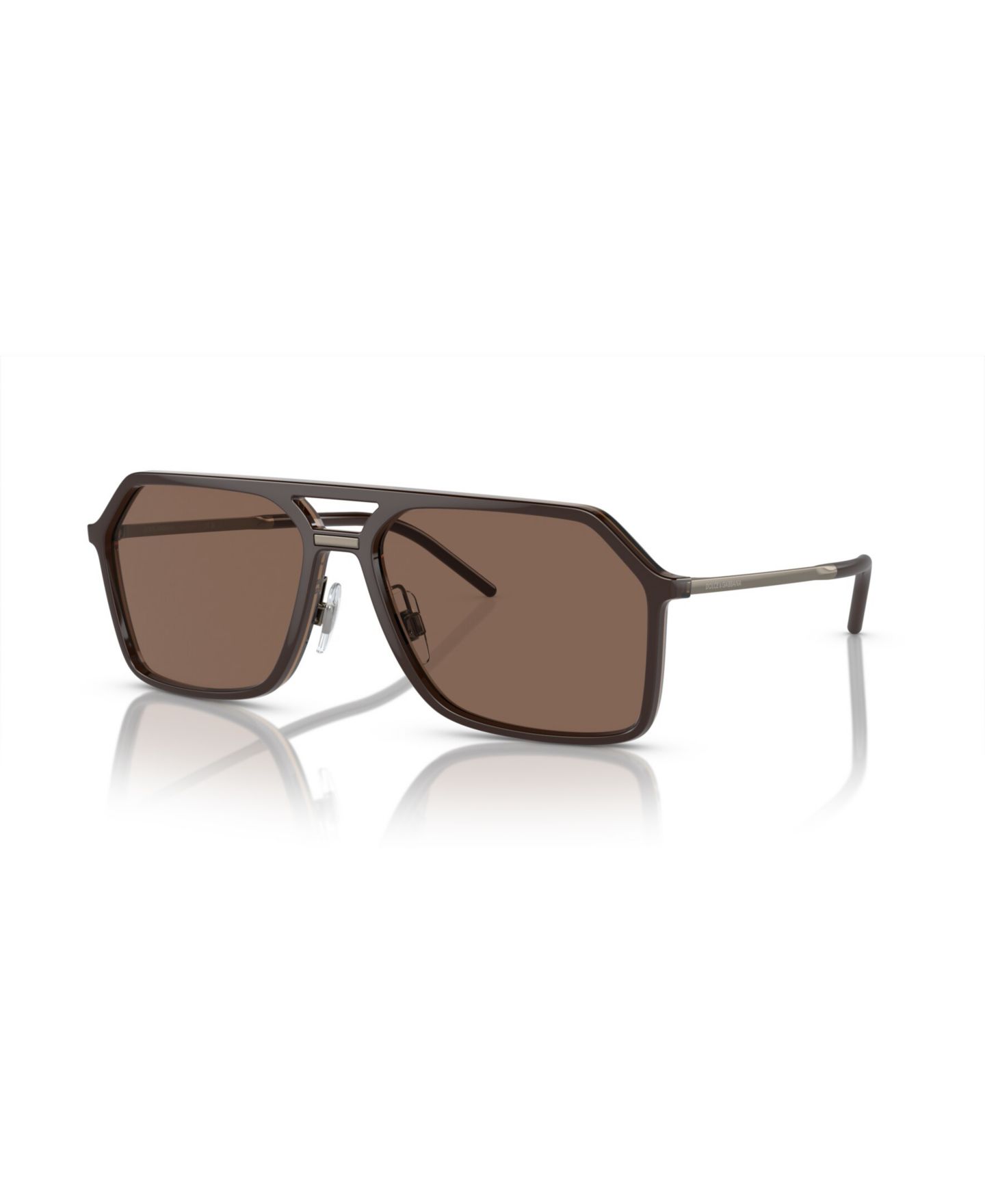 Мужские солнцезащитные очки Dolce&Gabbana Pilot Sunglasses, DG6196, цвет: Коричневый — фото 1