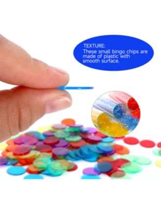 500 Pieces of 3/4-inch Plastic Transparent Bingo Chips for Bingo Game Party