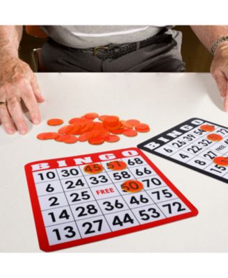 500 Pieces of 3/4-inch Plastic Transparent Bingo Chips for Bingo Game Party