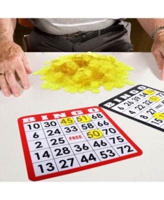 500 Pieces of 3/4-inch Plastic Transparent Bingo Chips for Bingo Game Party