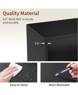 Wood Bookshelf, 8-Layer Storage Display Rack with Adjustable Shelf for Home Office, Converts into Two 4-Shelf Bookshelves