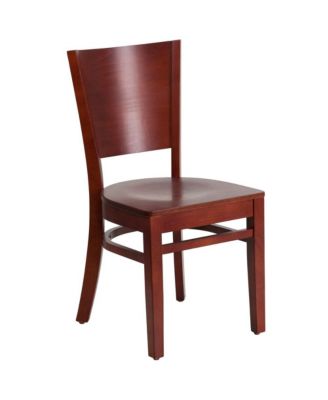 Solid Back Wooden Restaurant Dining Chair