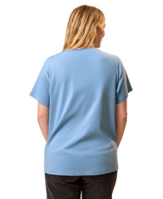 Maternity Pima Cotton Crew Neck Side Zip Nursing T-shirt