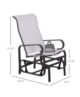 Outdoor Glider Chair, Gliders for Outside Patio with Smooth Rocking