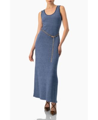 Women's Scoop Neck Long Dress