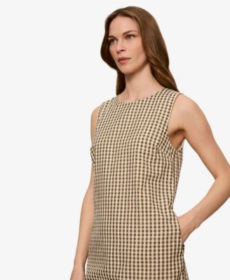 Women's Sleeveless Seersucker Mini Dress