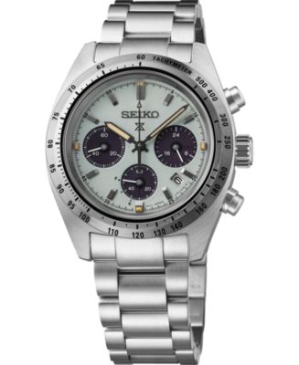 Seiko Men's Chronograph Prospex Speedtimer Solar Stainless Steel Bracelet Watch 39mm