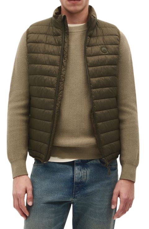Мужской жилет Scalpers New Gstaad Vest, цвет: Тёмный хаки
