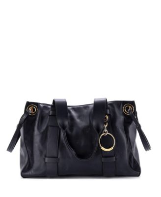 Medium Tao Zipped Tote Little Horses Embroidered Leather