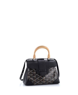 Mini Saigon Top Handle Bag Coated Canvas with Leather