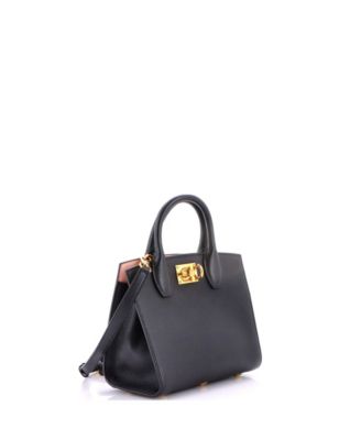 Small Studio Box Satchel Leather