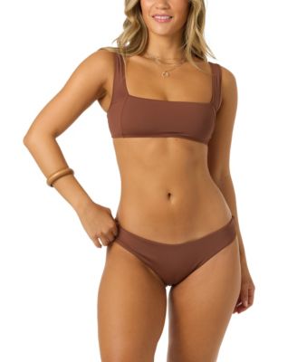 Saltwater Solids Westwater Bikini Top and Cheeky-Coverage Swim Bottoms