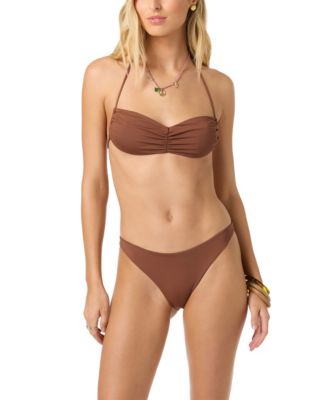 Women's Saltwater Flamenco Solid Cheeky Coverage Swim Bottoms