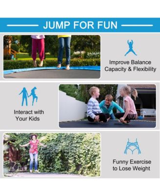 Outdoor Trampoline Bounce Combo W/Safety Closure Net Ladder