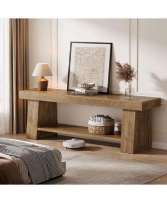 63" TV Stand for TVs up to 75 Inch, Rustic Extra Long Entertainment Center