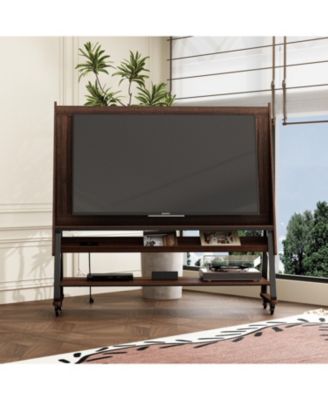 40-60 Inch Universal TV Stand, Movable Media Console, Entertainment Center with 3-Layer Storage Rack