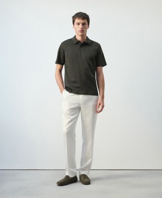 Men's Cotton Fine-Knit Polo Shirt