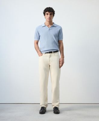 Men's Cotton Knitted Structure Polo Shirt