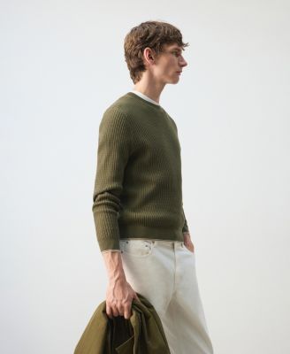 Men's Fine Knit Microstructure Sweater