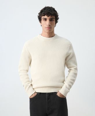 Men's Medium-Knit Microstructure Sweater