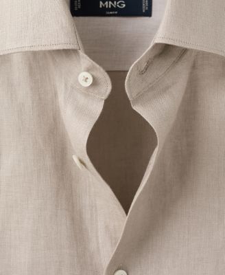 Men's Linen Slim-Fit Shirt