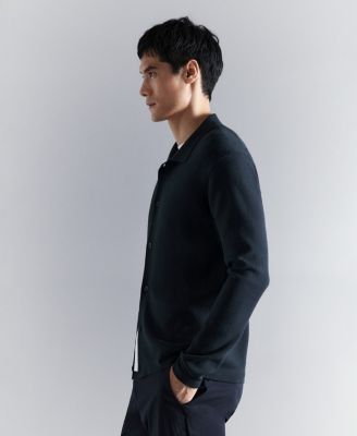 Men's Fine Knit Comfort Stretch Cardigan Sweater