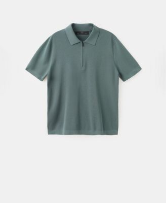 Men's Comfort Stretch Zip Polo Shirt