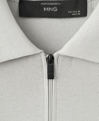 Men's Comfort Stretch Zip Polo Shirt